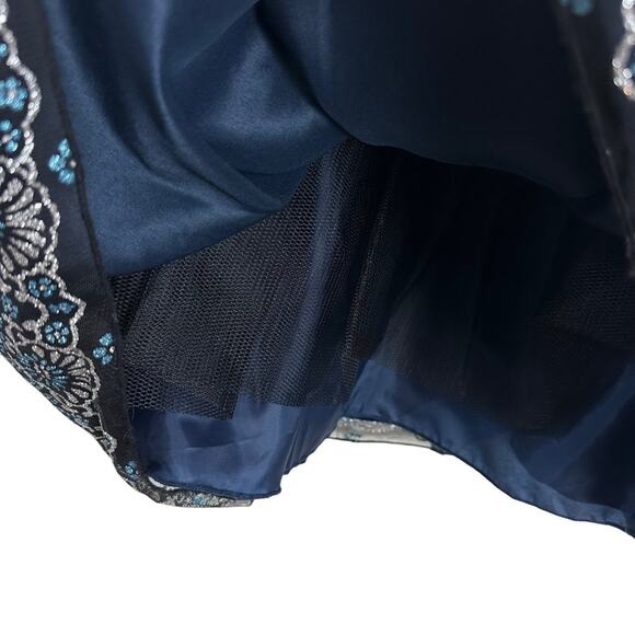 Special Editions Holiday Formal Dress Embellished Blue Black Size 2T - Picture 6 of 8